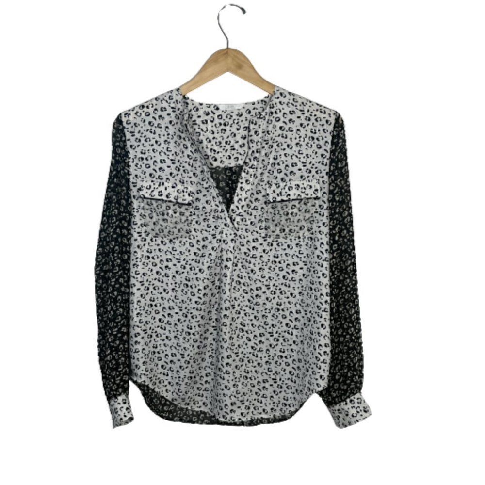 ZOA New York Silk Blouse Animal Print Size Small